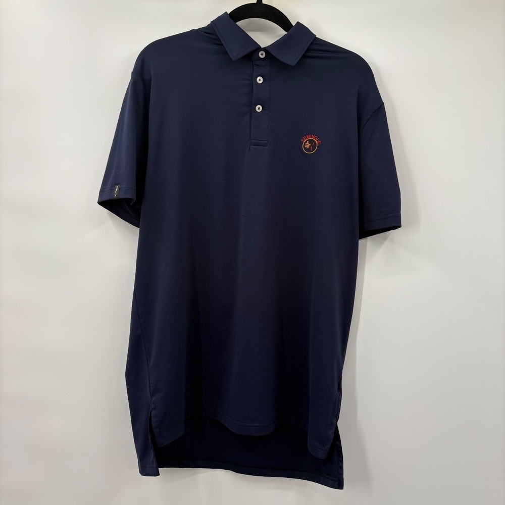 RLX Ralph Lauren Mens Size Medium Polo Shirt Florida State Navy Blue